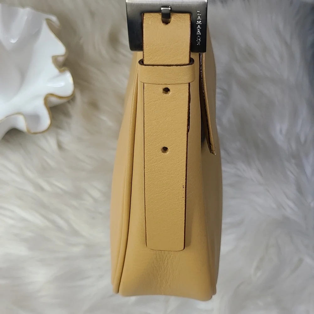 Purse Genuine Leather Beige Tan Minimalist Classic Designer Handbags Brand New - Picture 4 of 5